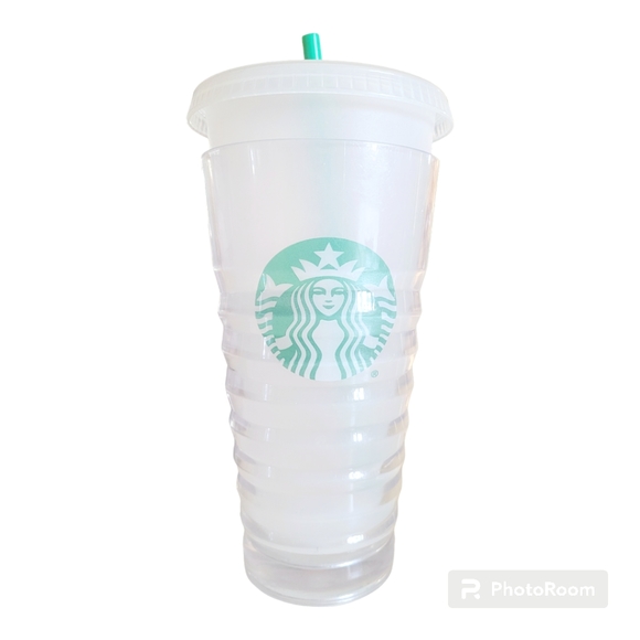 Starbucks Other - STARBUCKS 24oz Cold Drink Reusable Frosted Cup With Lid and Straw